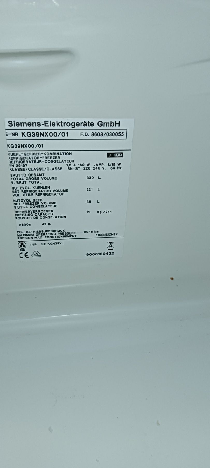 Запчасти холодильника Siemens No Frost 330 L