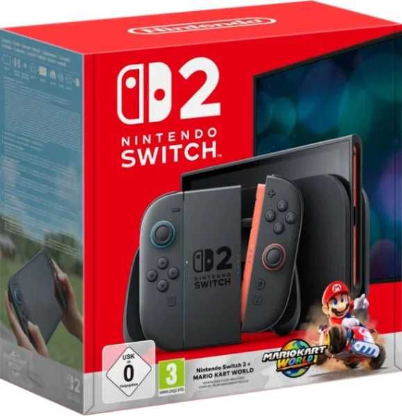 Портативна ігрова приставка Nintendo Switch 2 Black Mario Kart World