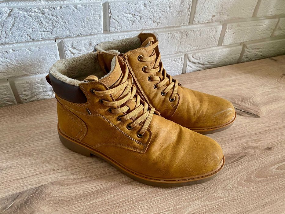 Buty męskie / wysokie ocieplane trzewiki / trapery r. 41 Lanetti