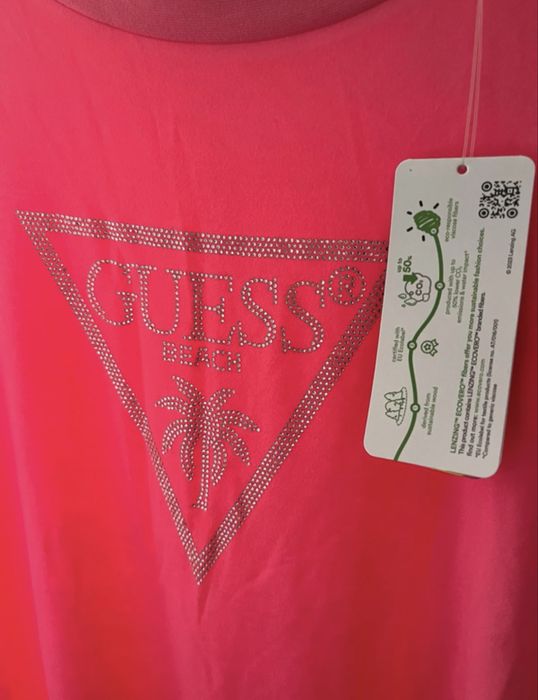 Tshirt  Guess M rosa fucsia dá a L, xl ou xxl