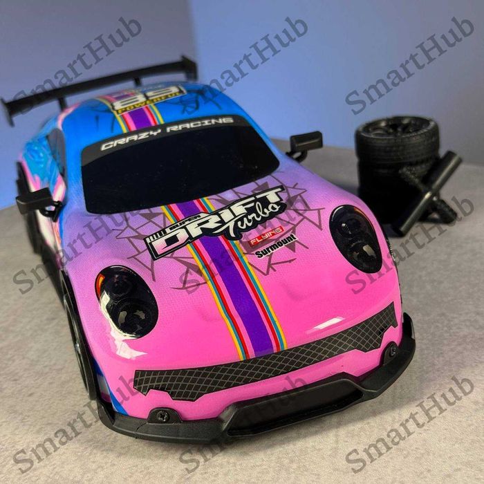 Машинка для дрифту на радіокеруванні Porsche Neon. Дрифт машинка Рожев