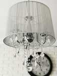 Lampa sufitowa kryształki glamour+lustro okragłe