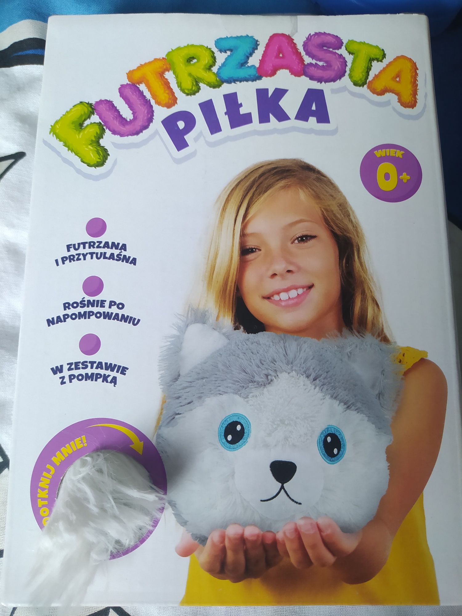 Piłka futrzasta gumowa