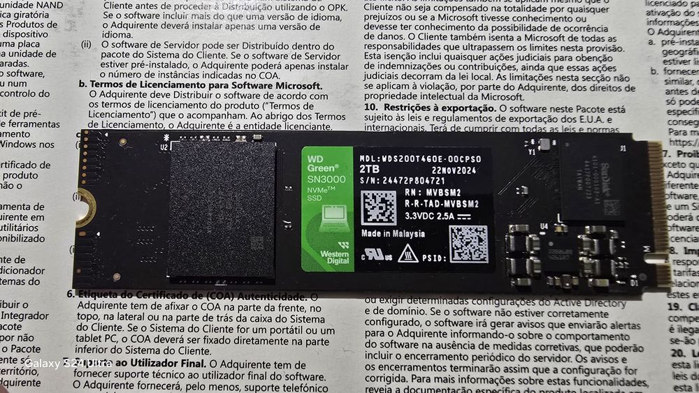 Disco Rigido SSD PCIe 2TB NVMe + 16GB RAM SODIMM