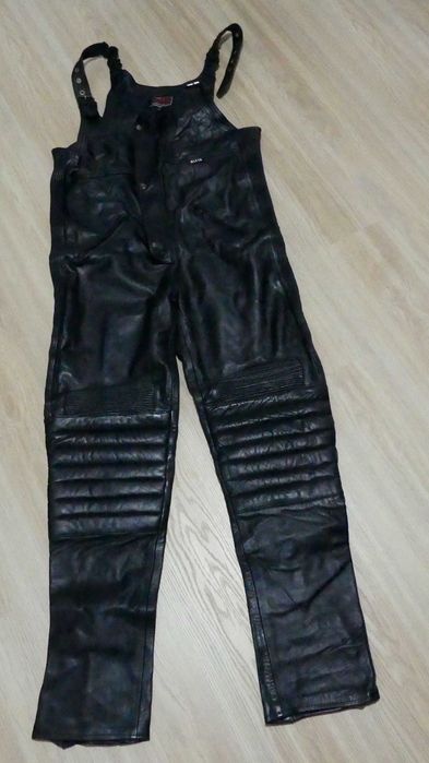 Jardineiras de cabedal - motard (tamanho M - 1,75/79Kg)