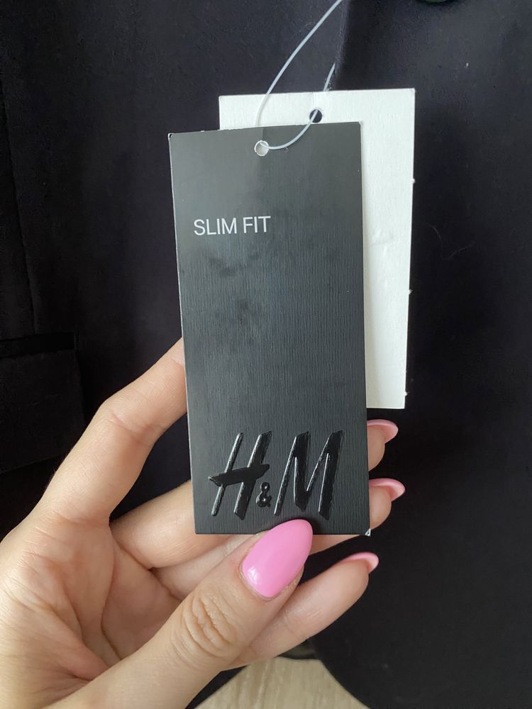 Nowa męska czarna marynarka H&M Slim Fit r. 52