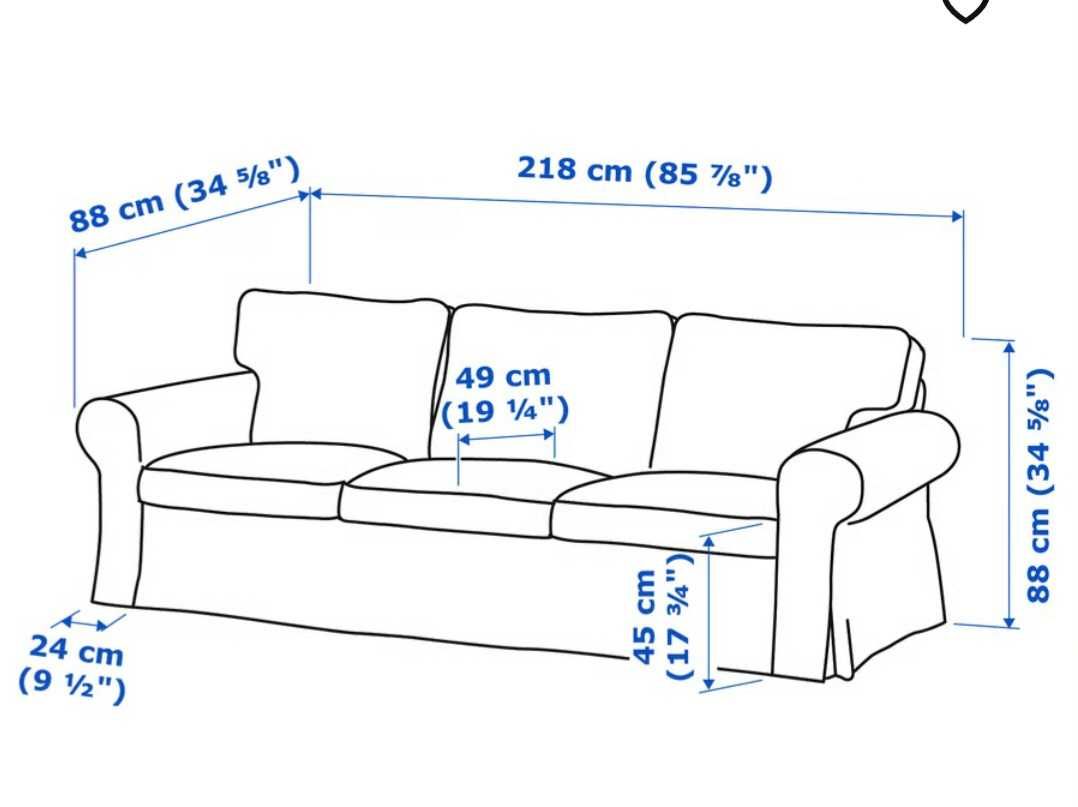 Sofa Ektop Ikea, sofa retro