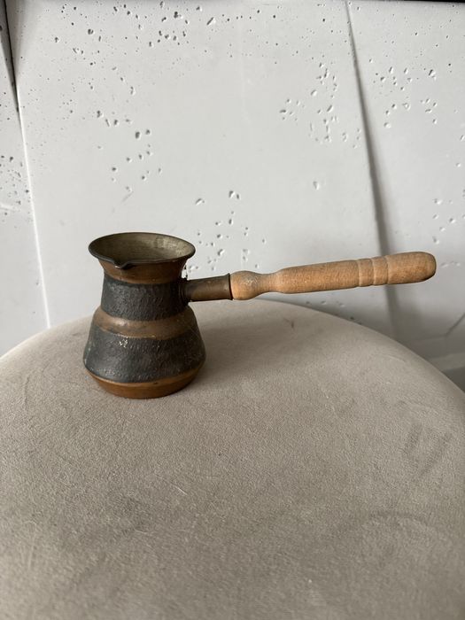 Mosiężna stara zaparzarka kawiarka PRL
