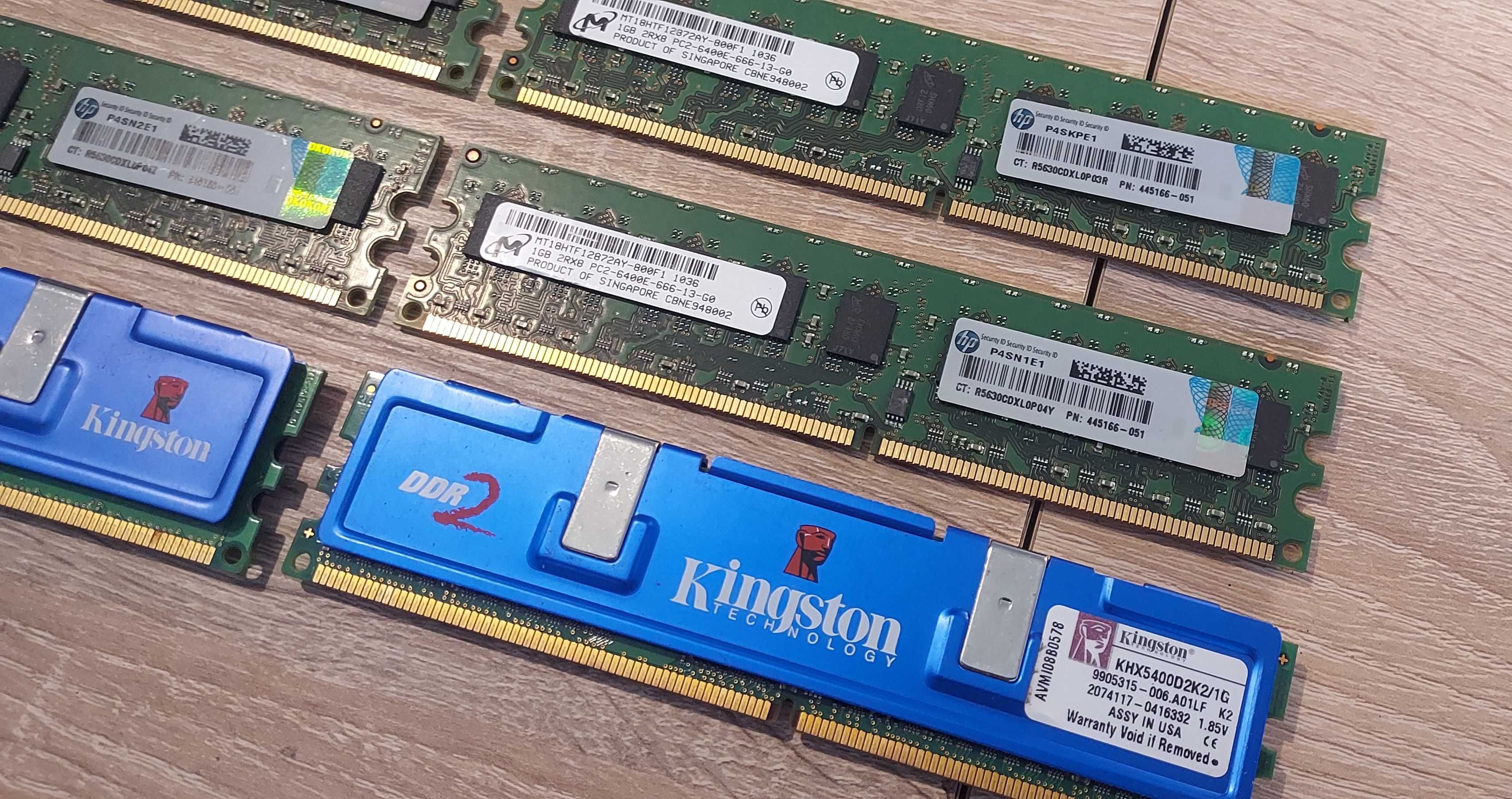 Kości Ram 4x1gb serwer + kingston hyper X ddr 2
