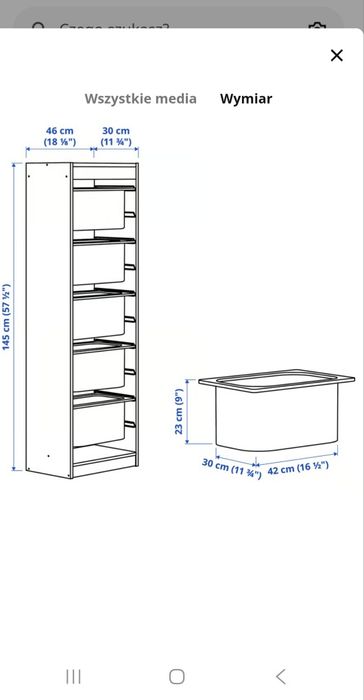 Regał na zabawki ikea trofast - 5 pojemników