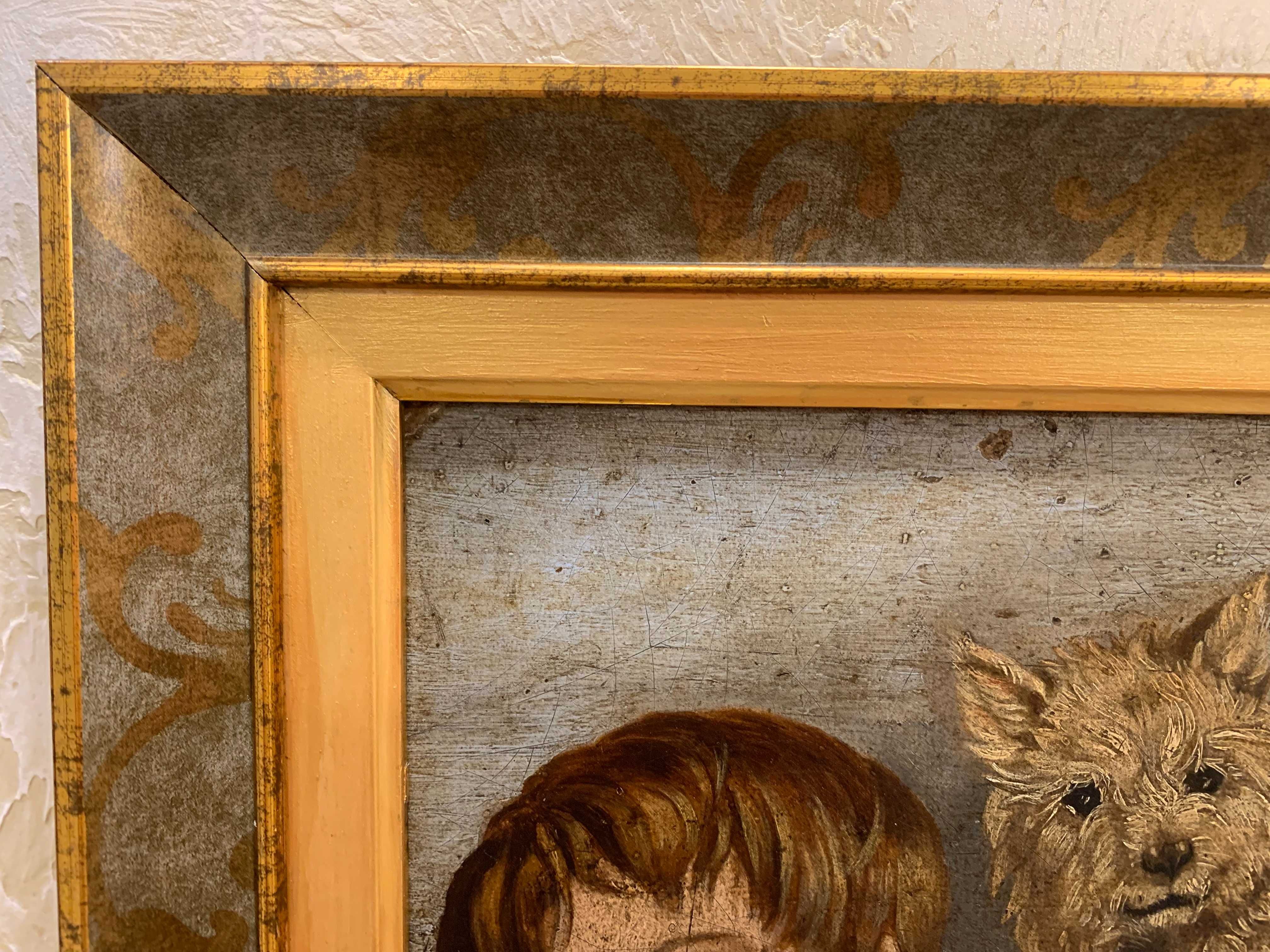 Картина «Спляча дитина» стара, олія, фанера, початок XX ст.33*39см