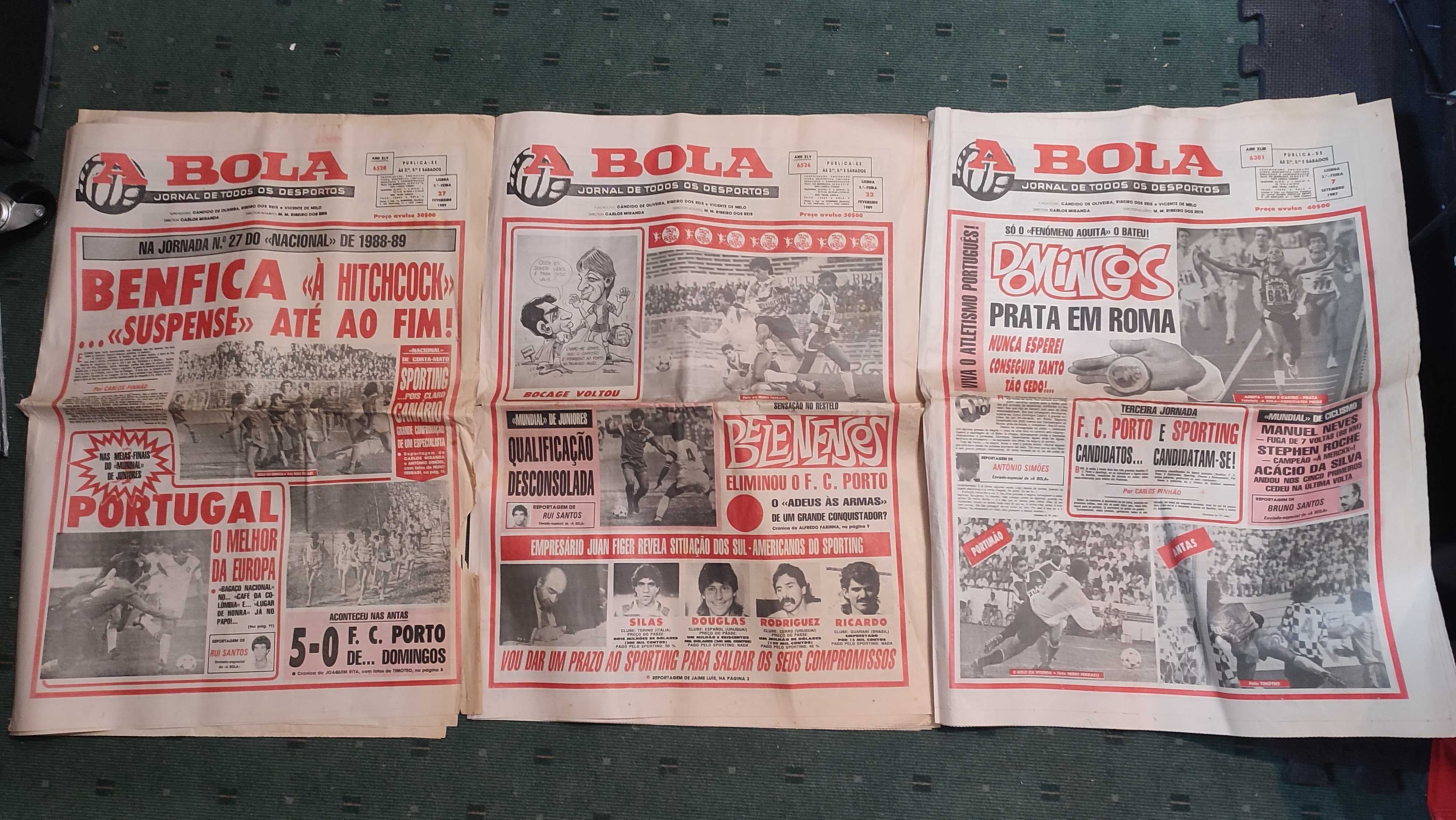 Lote 12 Jornais A Bola - Anos 80