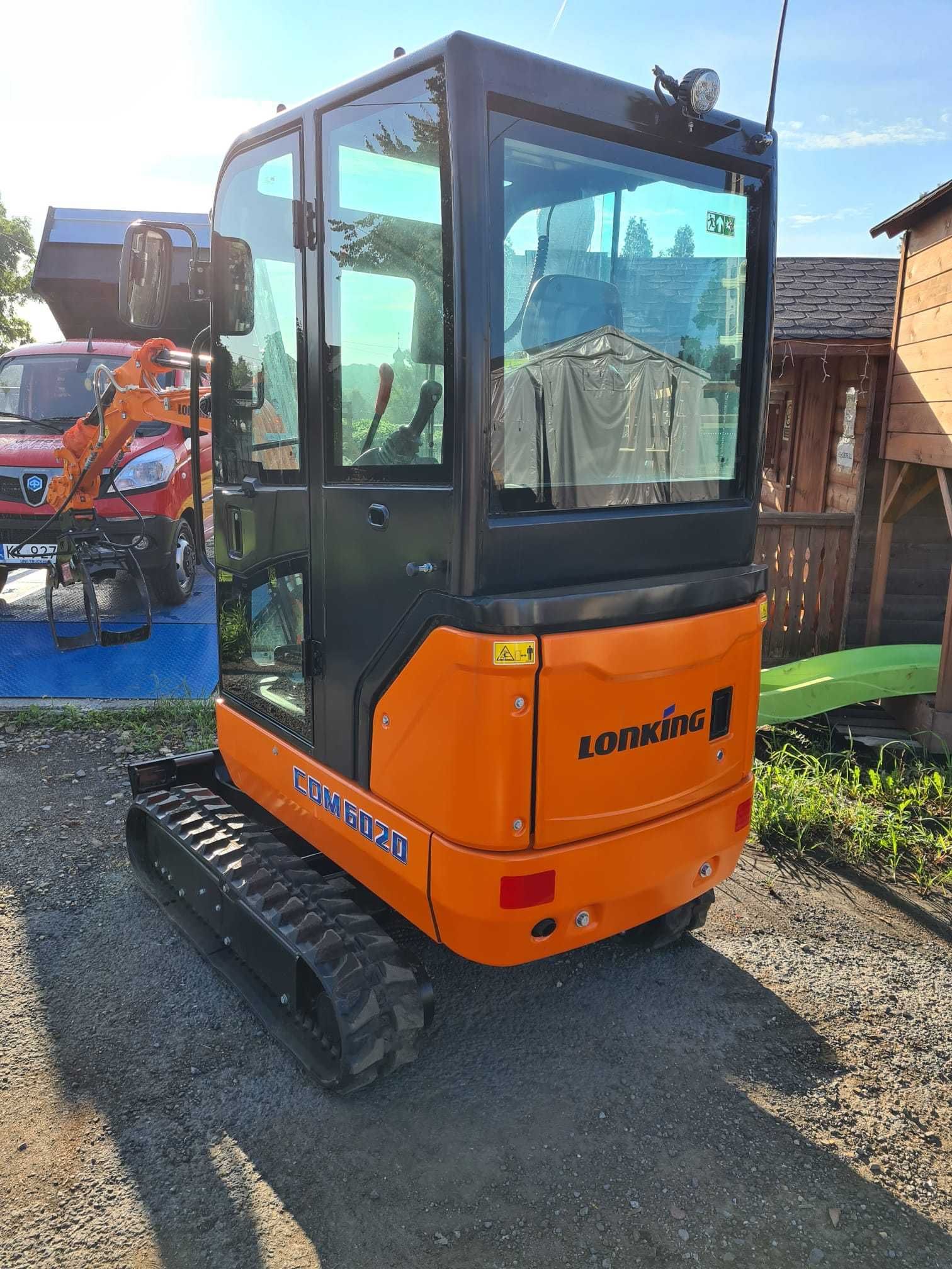 Wynajem Minikoparka Gąsienicowa Lonking CDM 6020