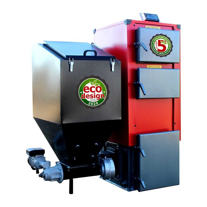 KOTŁY 20 kW do 200m2 Kocioł z PODAJNIKIEM Piec na EKOGROSZEK