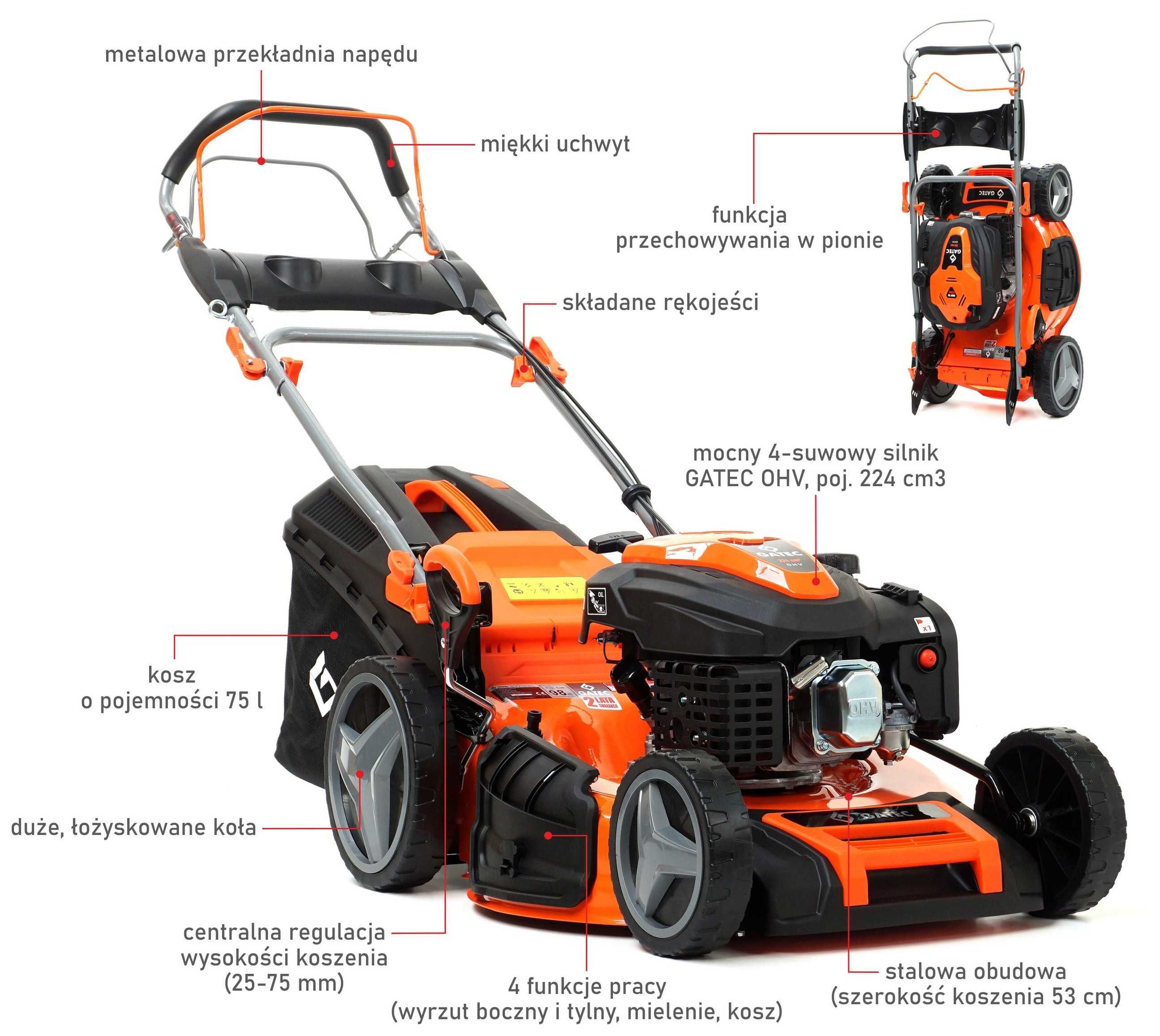 Kosiarka spalinowa z napędem 53 cm / GATEC GT 153 N KS