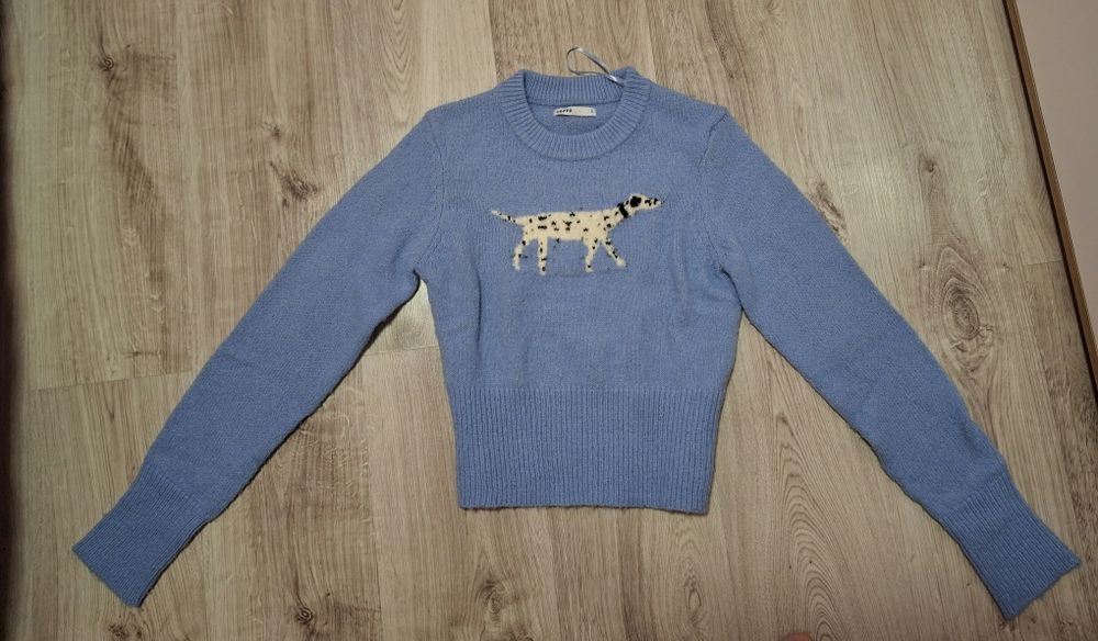 Cropp Sweterek Damski! Błękit! Dalmatyńczyk! Akryl! Cropp! Roz. S!