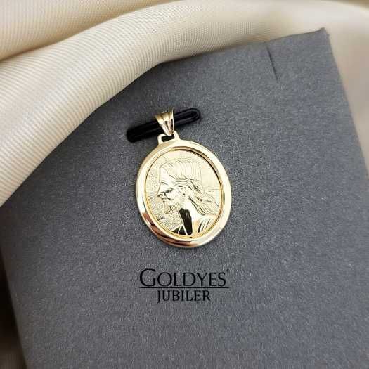 złota zawieszka z Jezusem próba złota 585