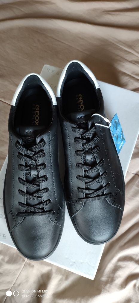 Geox Spherica Ecub czarne skórzane sneakersy rozm 43