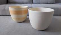 2 duże donice ceramiczne 23 cm + mała GRATIS