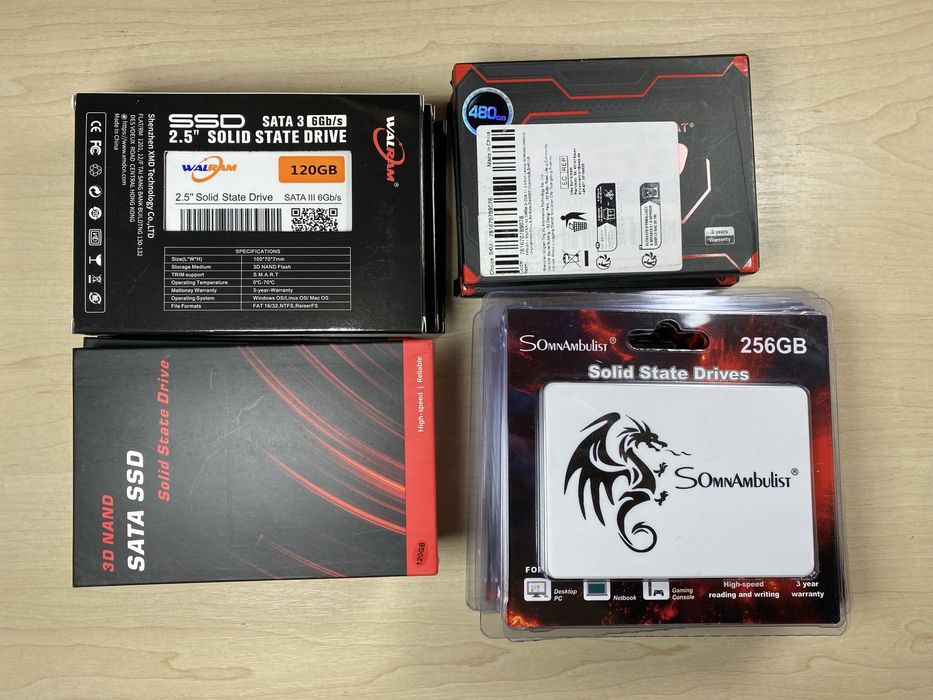 Новые ССД 120Gb  (Больше вариантов в описании)