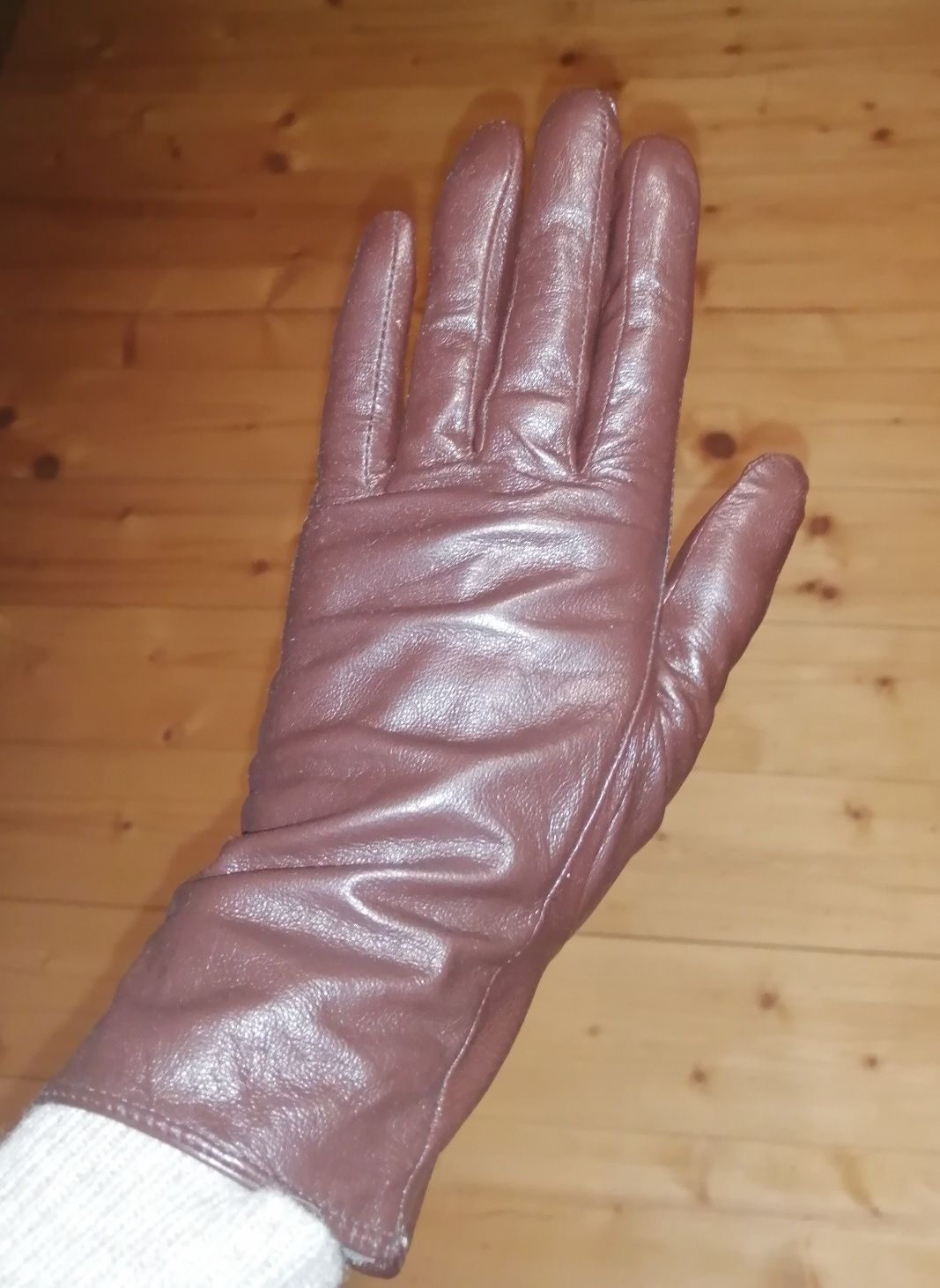 Rękawiczki S skóra naturalna