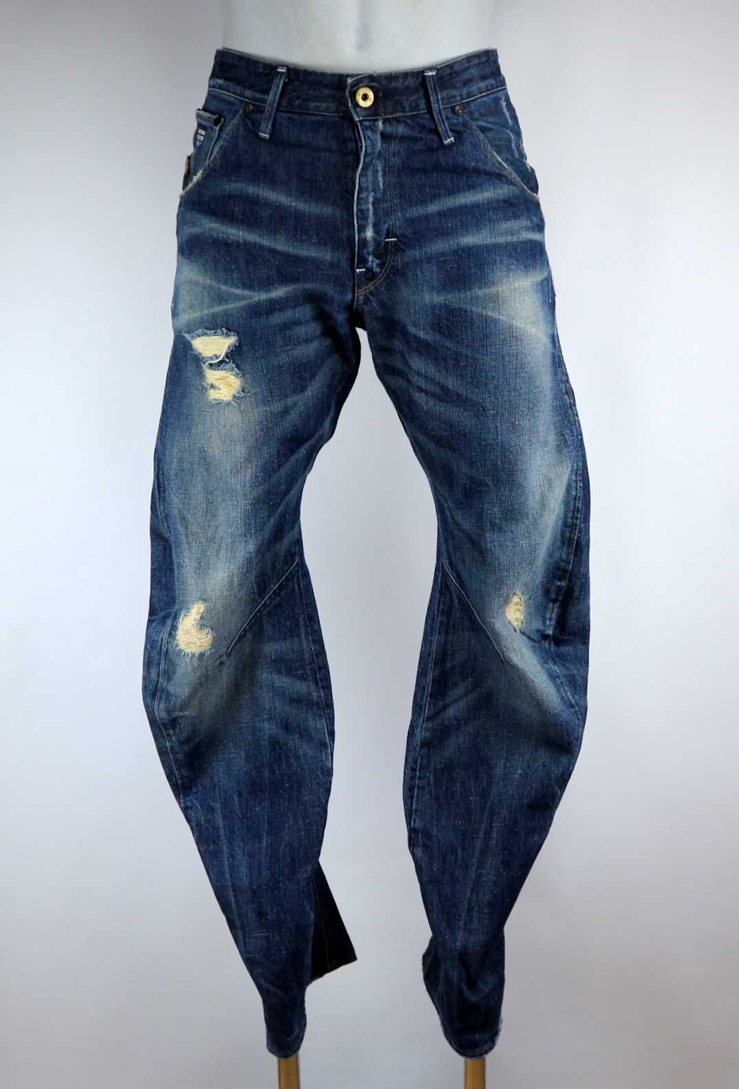 G-Star Raw Arc 3d Loose Tapered spodnie jeansy W30 L32 pas 2 x 40,5 cm