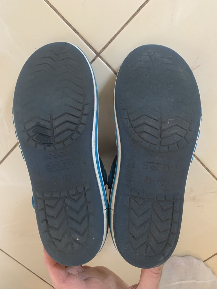 Кроксы босоножки синие Crocs J 3
