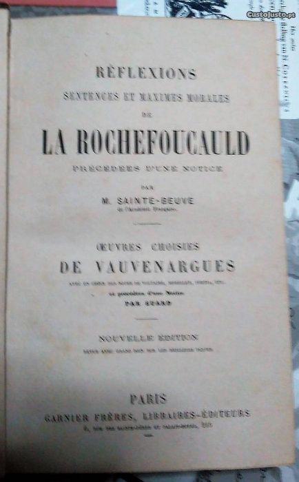 Livro Antigo Sec. XIX Voltaire, La Rochefoucauld, Morellet, Fortia