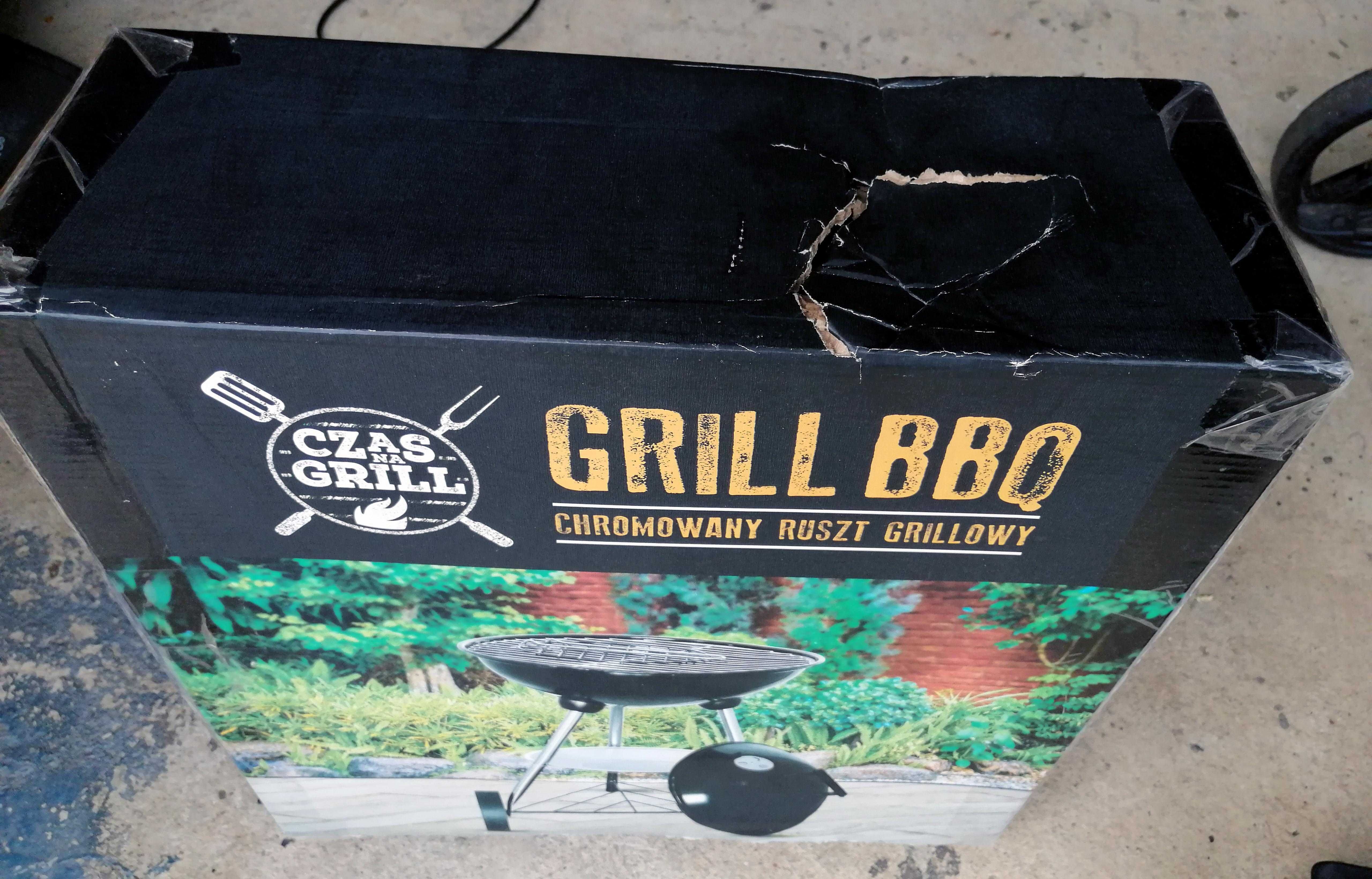 Grill BBQ ogrodowy z pokrywą śr. 37 cm. Na kółkach