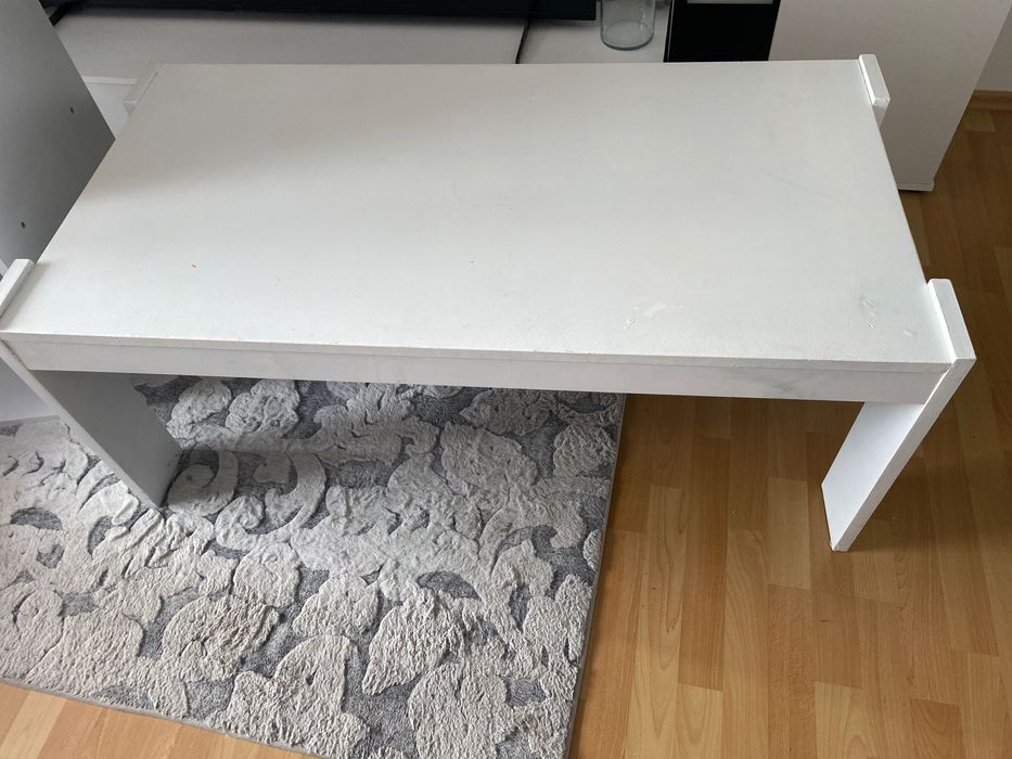 Ława przemalowana na biało 115x 60