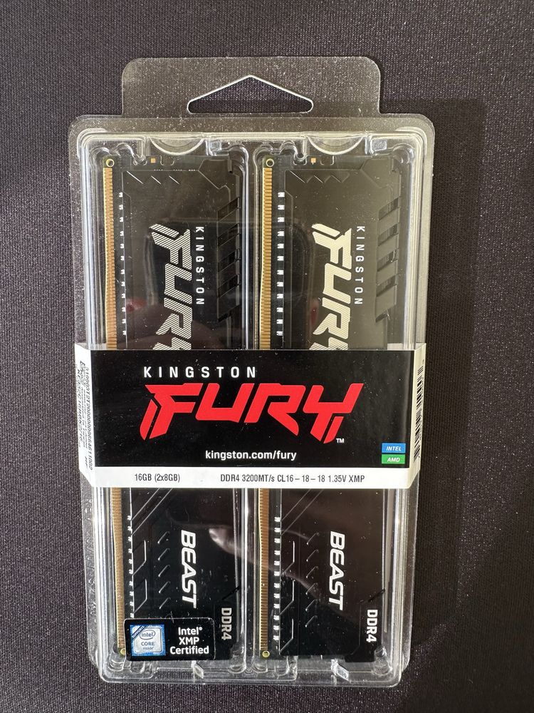 Оперативна памʼять Kingston Fury Beast DDR4-3200 16GB (2x8GB)
