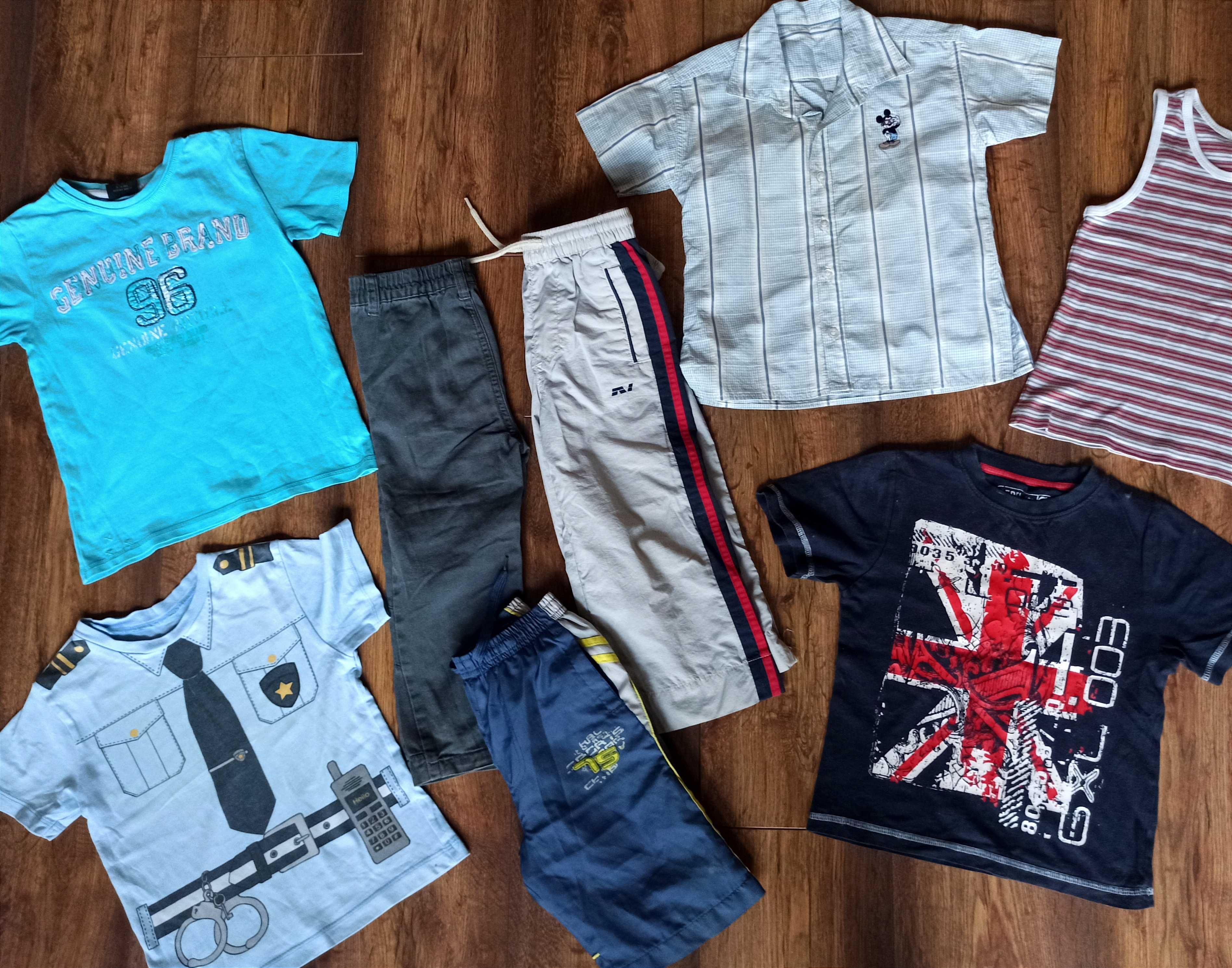 Koszulki, t-shirt,koszula, spodenki, spodnie, rozmiar 104