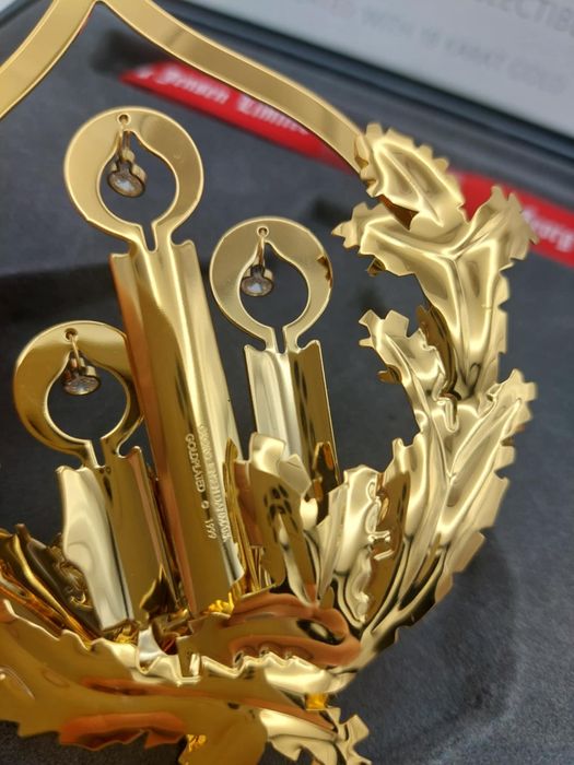 Retrro/vintage styl bombka platerowana 18k złotem