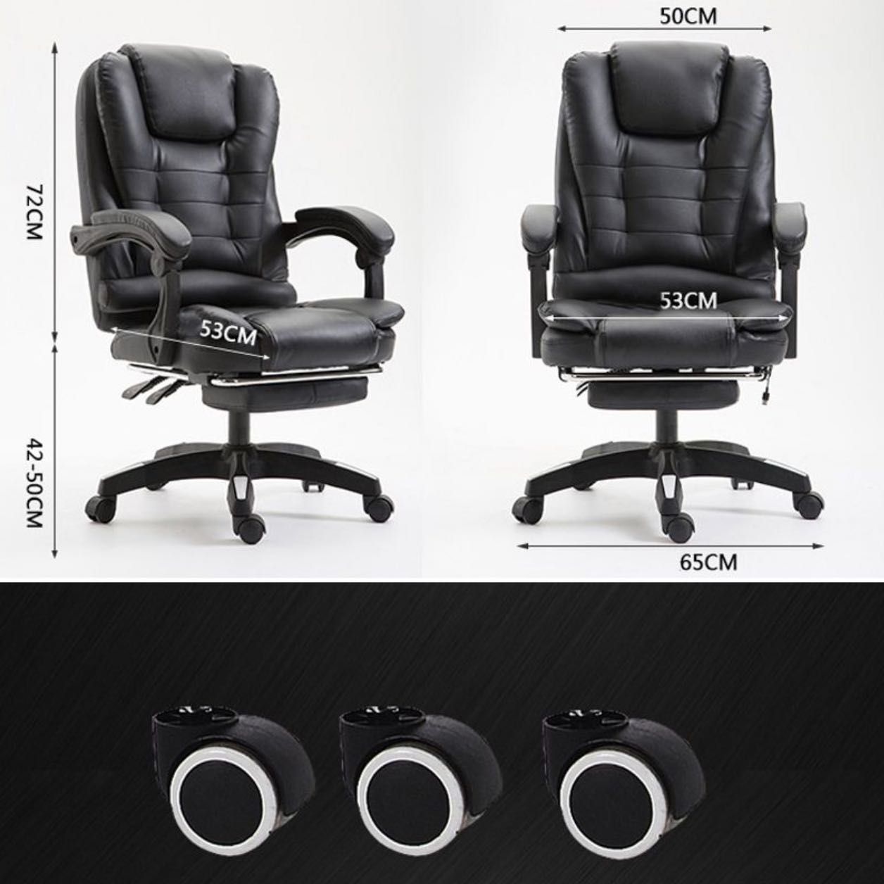 PREMIUM‼️ Ergonomiczny fotel biurowy obrotowy z wysuwanym podnóżkiem
