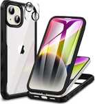CENHUFO etui 360 iPhone 13 iPhone 14 pancerne 1x szkło na aparat