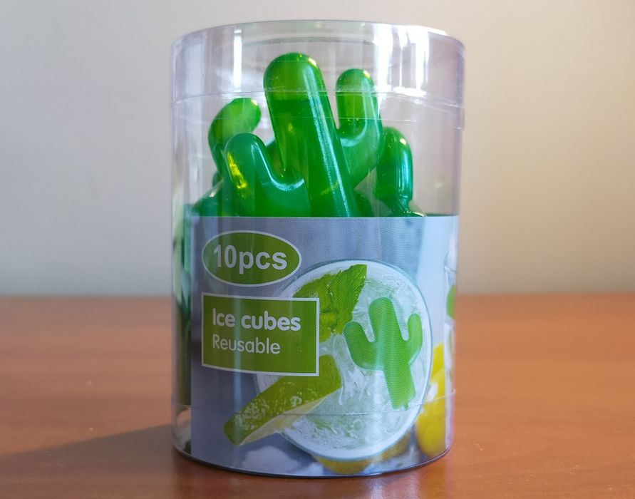 Kostki lodu wielokrotnego użytku - kaktusy (10 szt.)