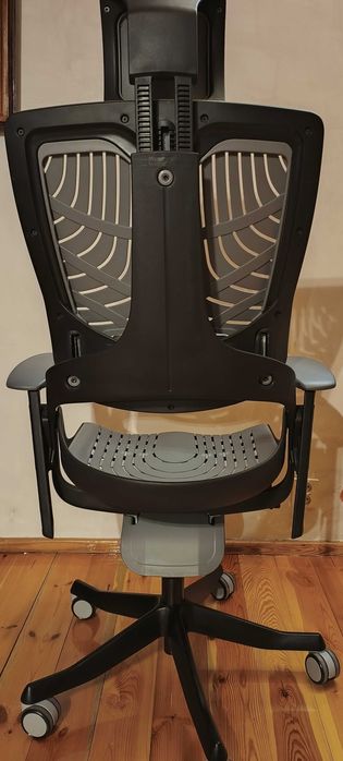 Fotel obrotowy Unique WAU 2 (szaro-czarny, elastomer)