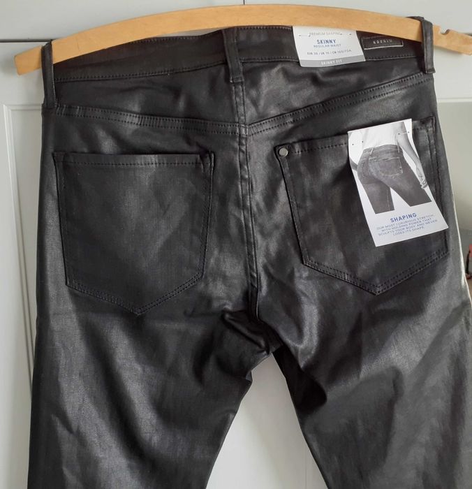 Spodnie jeansy H&M woskowane modelujace 38 M