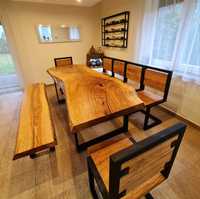 Stół drewniany lite drewno jesion dąb ławka drewniana z naturalną