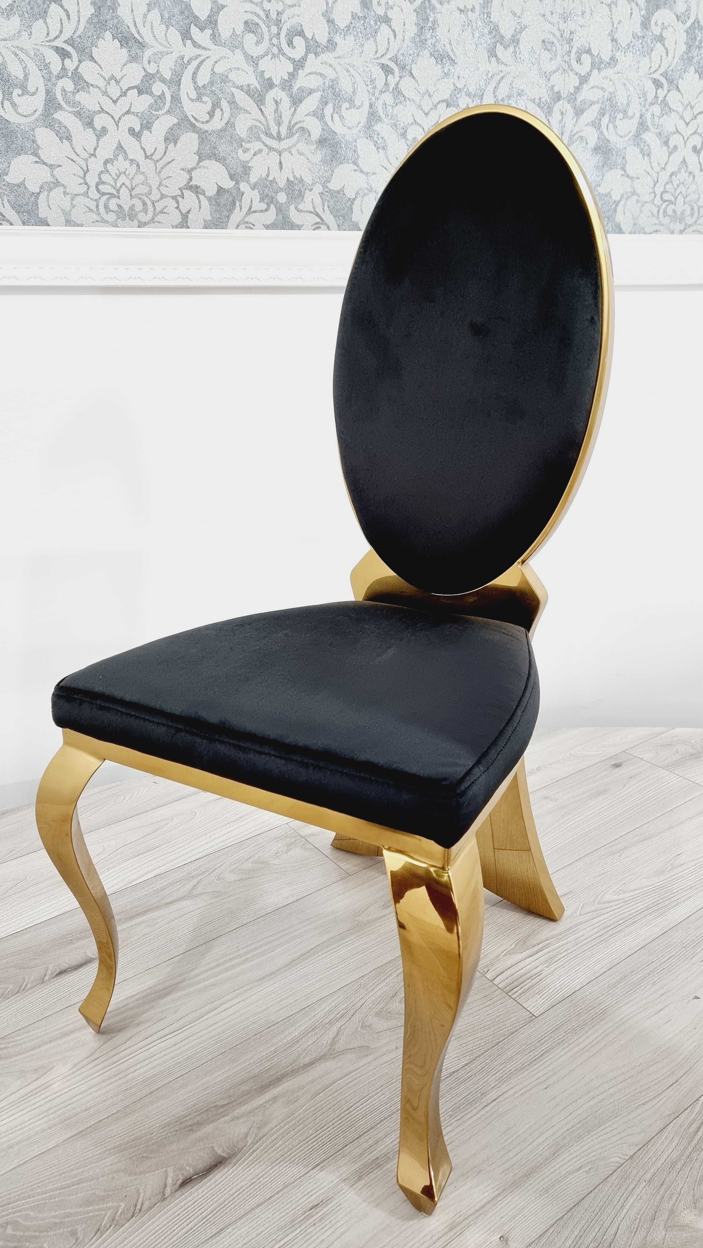 Jadalnia Vlore Stół + 6 krzeseł Glamour GOLD / KOLOR