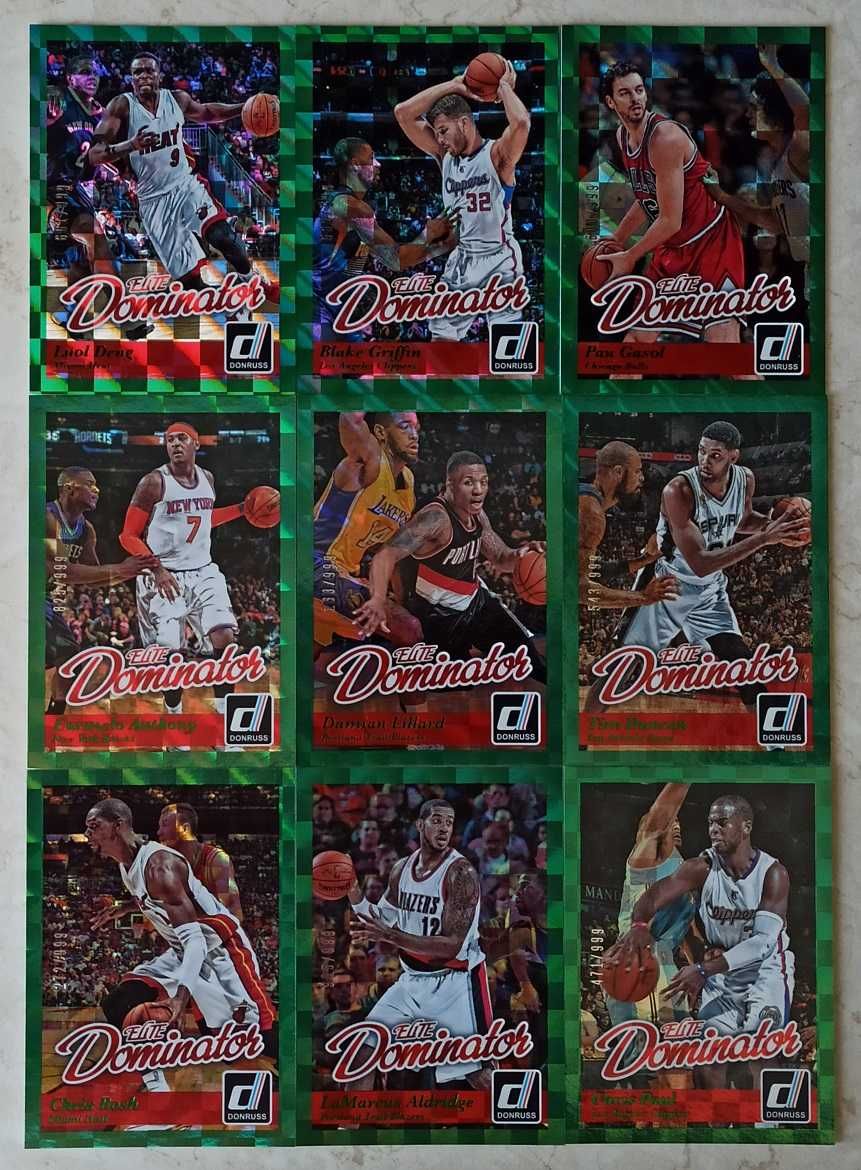 Panini Donruss 2014-15 Elite Dominator Kompletny Set 50 Kart NBA /999