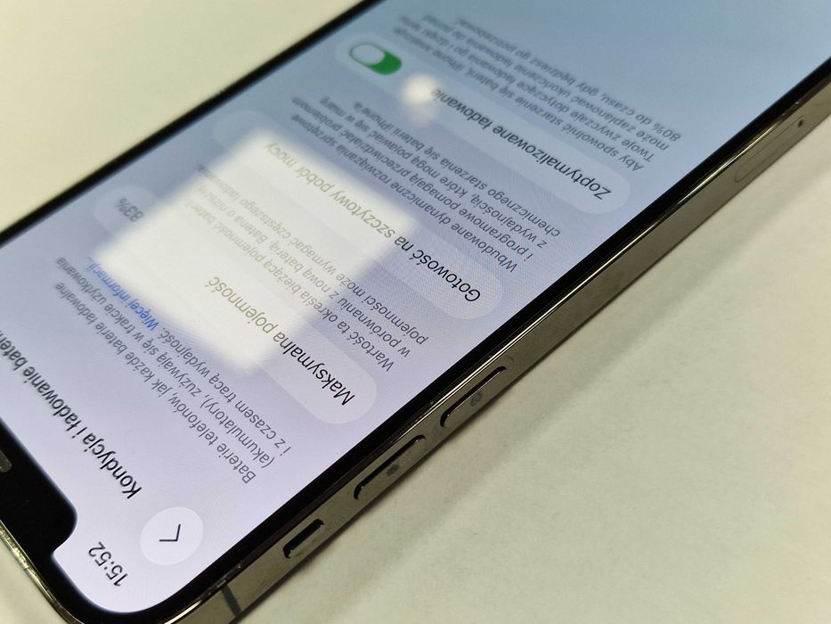 Iphone 12 PRO 128GB/ Graphite/ 83%/ Grade B + ładowarka/ Gwarancja