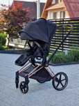 Cybex Priam 4.0 - rama Rose Gold, tapicerka Onyx Black (!)