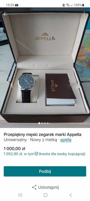 Meski zegarek marki Appella