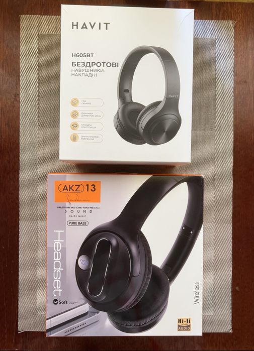 Наушники беспроводные Havit H605BT и Akz 13