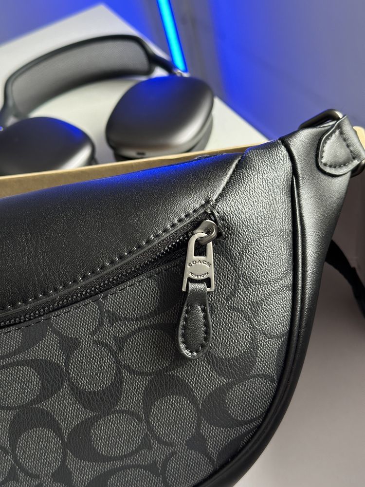 Чоловіча сумка Coach мужская сумка бананка мессенджер барсетка слинг