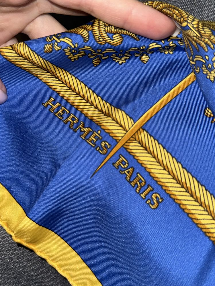 Hermes вінтажна шовкова  хустка оригінал