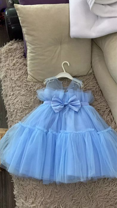 Сукня блакитна на 1 рік 2 3 4 5 6 7 років голуба плаття платье голубе