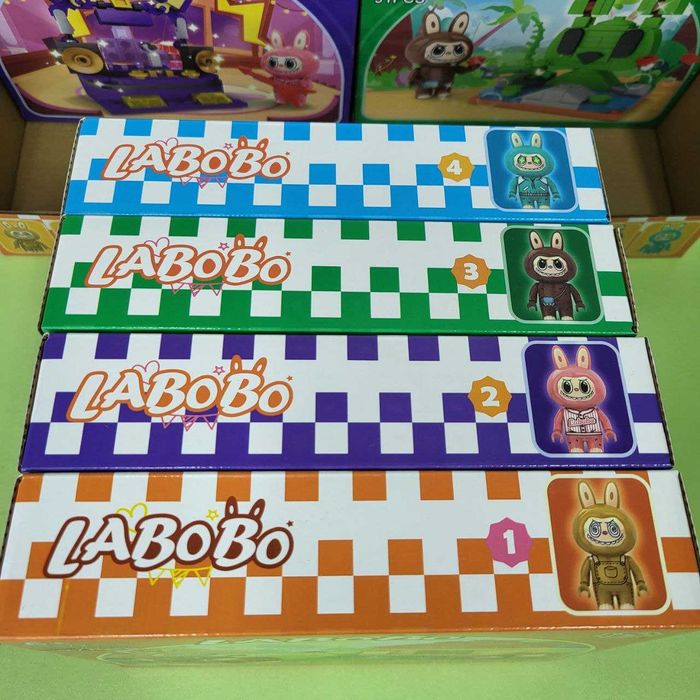 Конструктор Лабубу Labubu 4в1 375 деталей 4шт набори блоковий