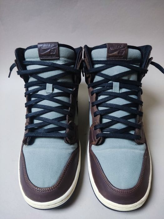 Чоловічі шкіряні кросівки Nike SB Dunk High Baroque Brown